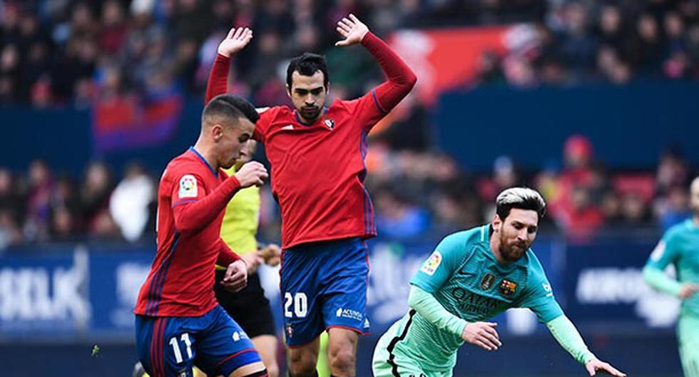 Lionel Messi no aprovechó la ventaja que le dio el árbitro en el partido ante Osasuna y generó la admiración no solo de los hinchas del FC Barcelona. (Foto: Getty Images)