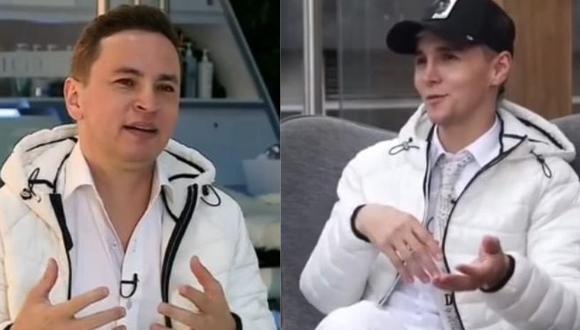 Mauricio Leal (derecha ) y Jhonier Leal aparecieron en entrevistas usando la misma prenda. (FOTO: Mi Vitrina/ Caracol Televisión).