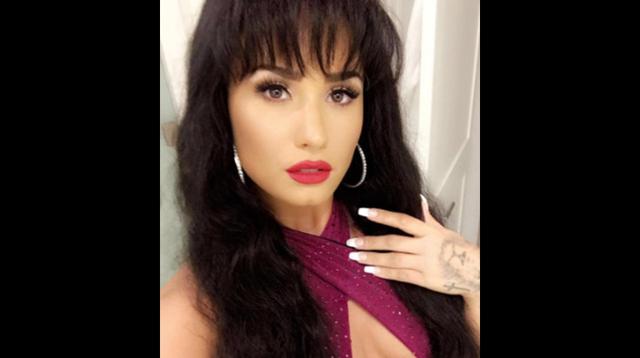 Demi Lovato sorprendió con su disfraz de Selena Quintanilla en fiesta de Halloween. (Foto: Instagram)