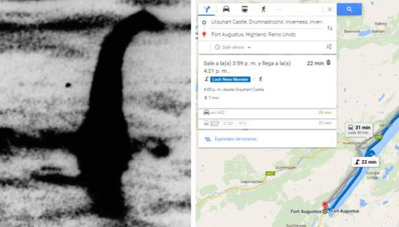 Google Maps invita a viajar sobre el monstruo de lago Ness