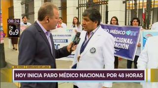 Médicos del Minsa acatan paro de 48 horas y no atenderán consultas externas