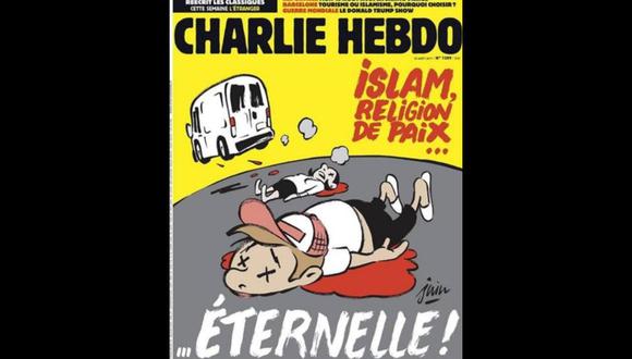 Portada del Charlie Hebdo sobre el ataque terrorista en La Rambla. (Twitter)