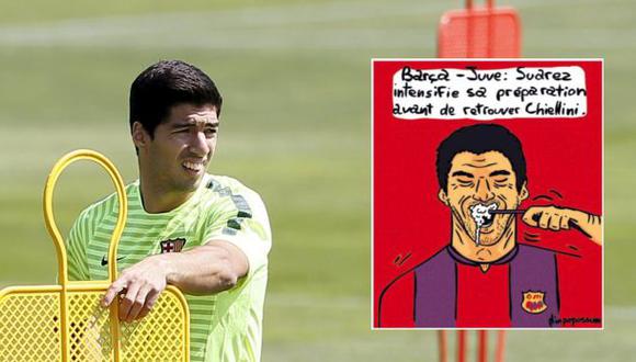 Champions: la polémica caricatura de Luis Suárez de L'Equipe