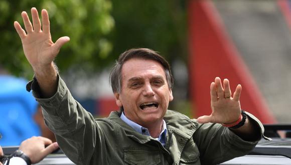 Un 28 de octubre del 2018, en Brasil el ultraderechista Jair Bolsonaro gana las elecciones presidenciales con un 55,54 % de los votos. (MAURO PIMENTEL / AFP).