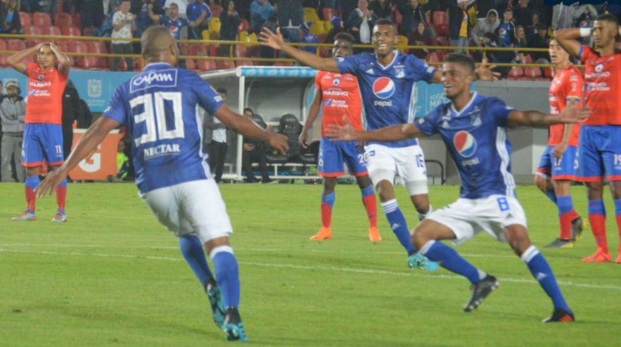 Millonarios volteó el partido y le ganó 2-1 a Deportivo Pasto en El Campín por la Liga Águila | VIDEO. (Foto: Twitter)