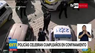 Coronavirus España: policías festejan cumpleaños en confinamiento 