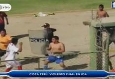 Copa Perú: se desató batalla campal con golpes de jugadores, público y policía