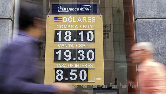 El tipo de cambio registraba una subida de 0.18% en México este martes. (Foto: AFP)