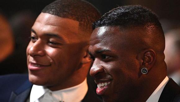 Vinicius Jr junto a Mbappé. Las 'joyas' del momento. (Foto: AFP)