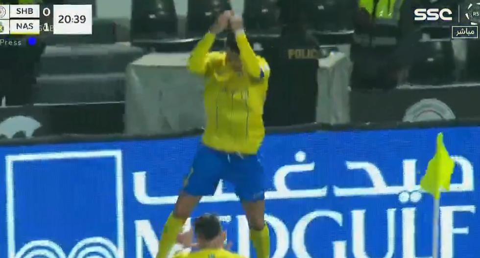 El delantero portugués anotó el primer gol del partido para Al Nassr vs. Al Shabab por Liga Profesional Saudí.