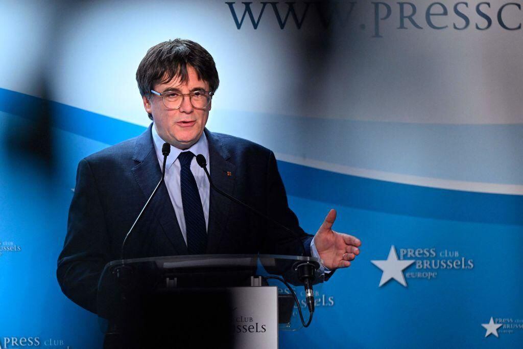 Puigdemont, founder of Junts per Catalunya, spoke about the agreement from Belgium, where he has been since 2017. (Photo: AFP)