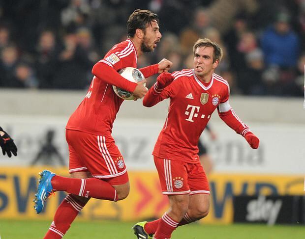 Pizarro y Lahm celebraron varios títulos en Bayern Múnich.