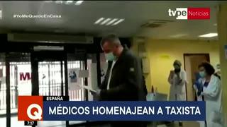 Coronavirus España: médicos brindan homenaje a taxista 
