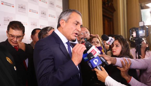 Ministro del Interior, Vicente Romero, se presentó este martes ante el Congreso. (Foto: Jesús Saucedo@photo.gec)