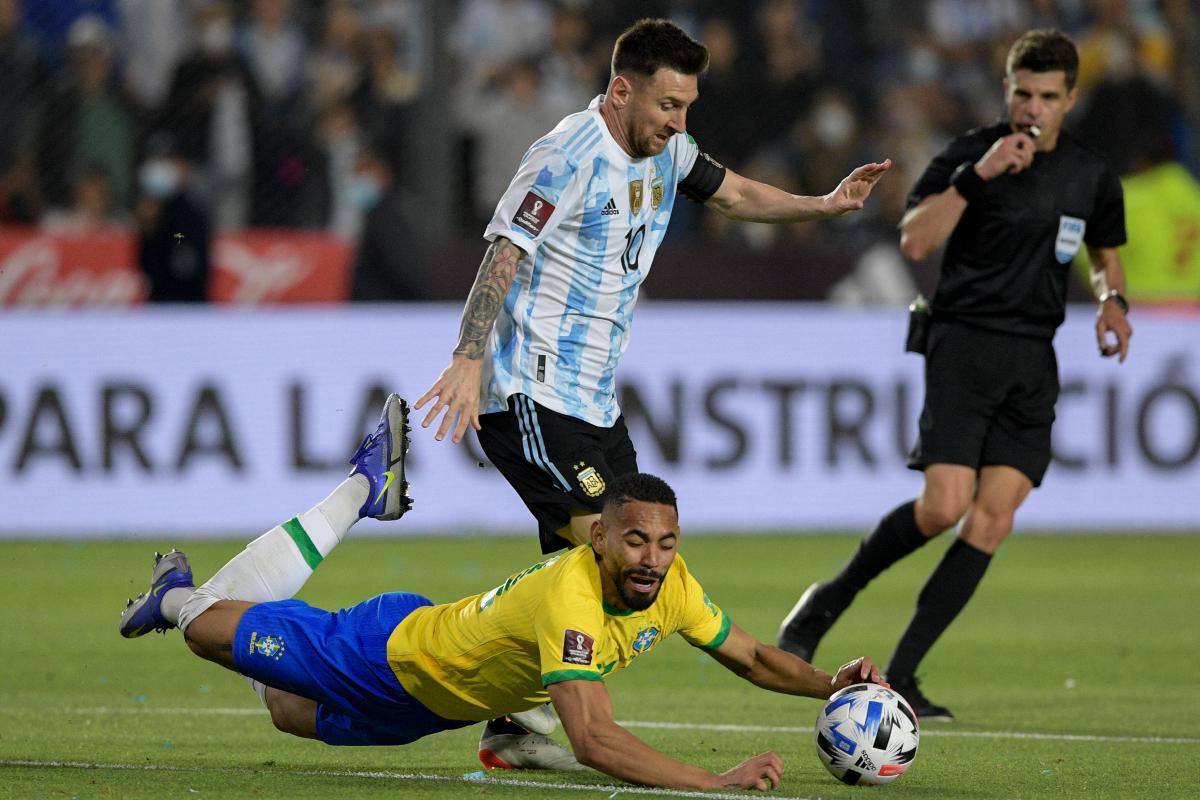 Argentina y Brasil chocaron en San Juan por la jornada 14 de las Eliminatorias Qatar 2022 | Foto: AFP