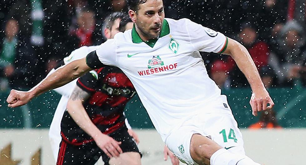 Claudio Pizarro es uno de los goleadores históricos de la Copa Alemana con su reciente gol con Werder Bremen ante Bayer Leverkusen (Foto: Getty Images)