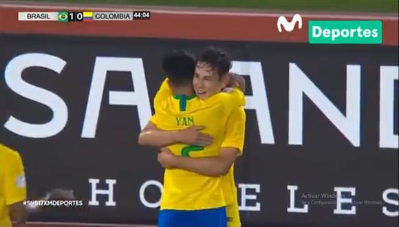 Patryck se encargó de anotar el 1-0 en el Colombia vs. Brasil en el marco de la jornada 4 del Sudamericano Sub 17 jugado en Perú (Video: Movistar Deportes)