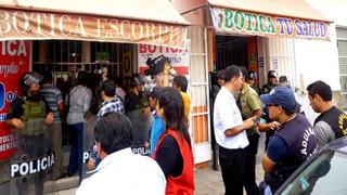 Cierran 6 boticas de Chiclayo que vendían medicinas adulteradas