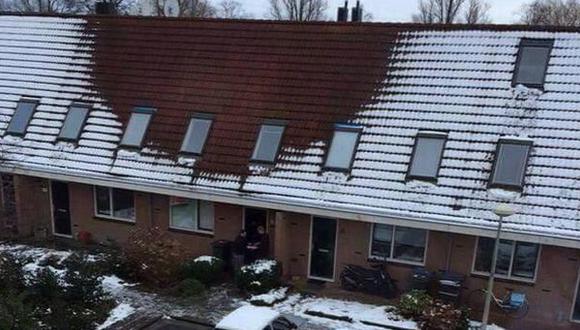 Twitter: casa sin nieve en techo revela cultivo de marihuana
