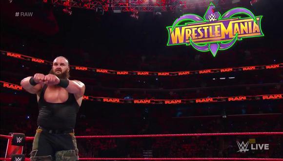 Brock Lesnar evitó careo ante Roman Reigns a menos de un mes para su pelea en WrestleMania 34. Además, Braun Strowman aseguró su presencia en el evento de una forma inesperada. (Foto: Twitter)