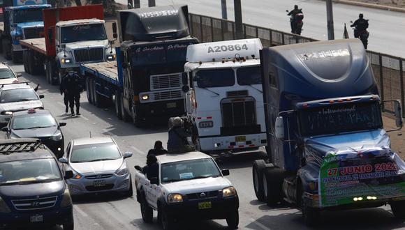 La FNTC, confirmada por transportistas de carga pesada, realizará paro indefinido el 18 de julio, en Arequipa. (Foto: Hugo Curotto/ @photo.gec)
