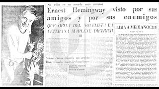 Cuando Ernest Hemingway llegó al Perú para pescar un merlín