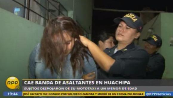 Huachipa: dos mujeres integraban banda que robaba mototaxis