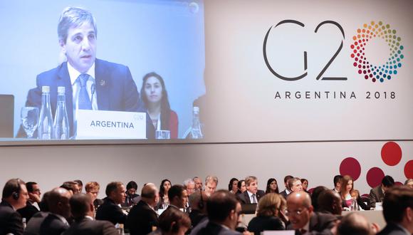 "Hay un consenso en que el crecimiento sigue siendo robusto, donde esperamos que la economía global crezca un 3.9 % y repita un ritmo similar en el año próximo" dijo Nicolás Dujovne, ministro de Finanzas de Argentina. (Foto: AFP).