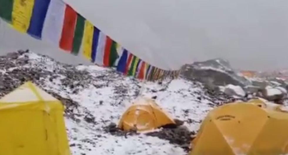 Alpinista graba preciso momentos de una avalancha en el Everest. (Foto: Captura)