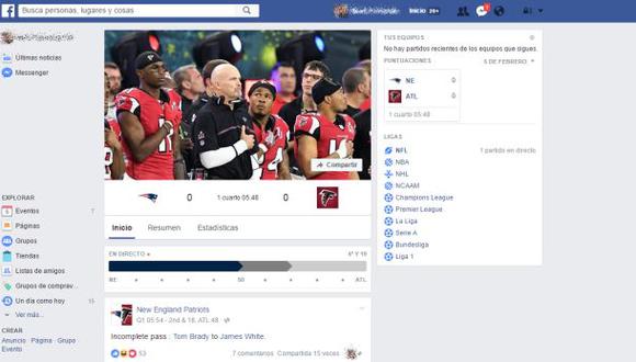 Así puedes seguir el Super Bowl desde Facebook