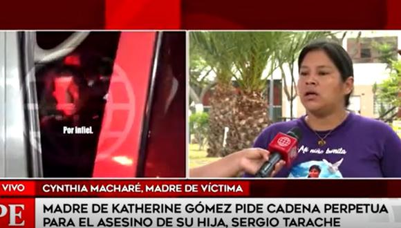 La mamá de Katherine Gómez se pronunció tras la extradición de Sergio Tarache a Lima | Captura de video / América Noticias