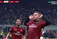Juventus vs. Milan: Rebic venció a Buffon para el 1-0 con este remate [VIDEO]