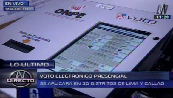 ONPE dio a conocer los detalles del voto electrónico [VIDEO]