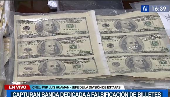 Cae banda con US$ 500,000 en billetes falsos y máquinas artesanales para imprimir. (Foto: captura de pantalla | Canal N)