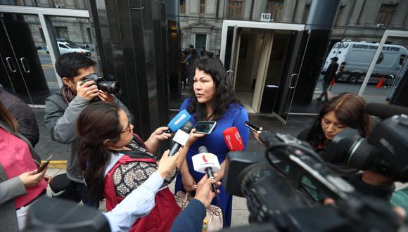 Yesenia Ponce estuvo en la audiencia para evaluar el pedido de impedimento de salida del país en su contra. (Foto: Giancarlo Ávila / GEC)