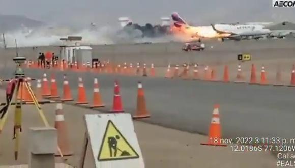 CIA informa sobre posibles causas del accidente en el Aeropuerto Jorge Chávez. Foto: Difusión