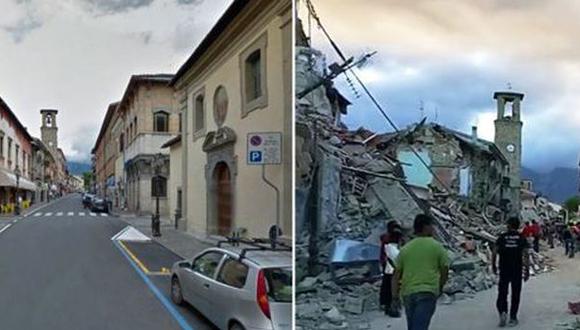 Italia: Las fotos del antes y después de los pueblos destruidos