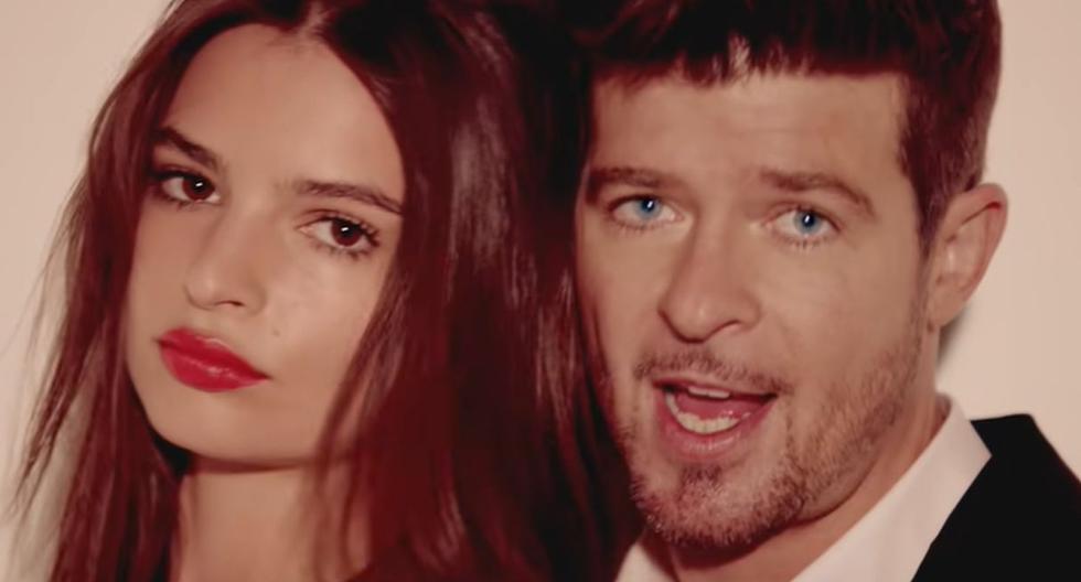 Emily Ratajkowski reported that Robin Thicke sexually harassed her