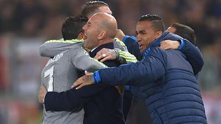 Cristiano Ronaldo festejó gol junto a Zidane con emotivo abrazo