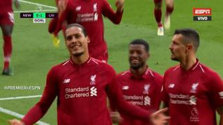 Liverpool vs. Newcastle: Van Dijk y el soberbio cabezazo para el 1-0 de los 'Reds' por Premier | VIDEO