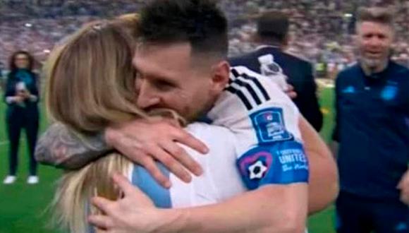 Quién es la cocinera de la selección argentina que abrazó a Messi y celebró el título como una hincha más | Foto: Twitter