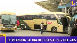 La Victoria: se reanuda salida de buses tras desbloqueo temporal de la Panamericana Sur 