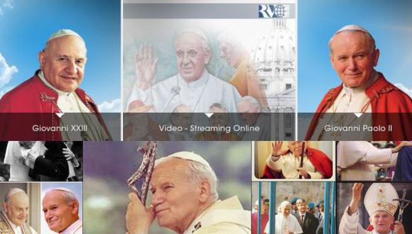Todas las webs y apps para seguir la canonización de los papas
