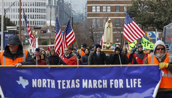 Marcha por la vida realizada en el norte de Texas. AP