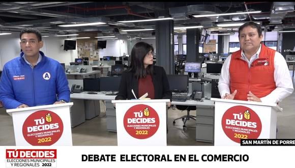 Candidatos por San Martín de Porres Dick Castillo y Peter Jaime debatieron en El Comercio