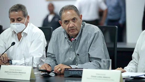 El ministro de Defensa, José Luis Gavidia, emitió declaraciones sobre la situación que se vive en Ica este miércoles. (Foto: PCM)