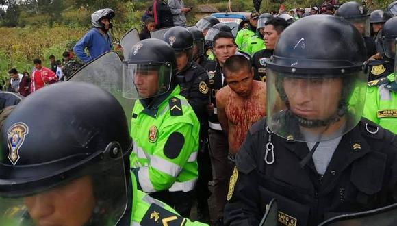 Los ciudadanos de Andahuaylas intentaron linchar a Michael Oscco Quispe. (Foto: Cusco en Portada)