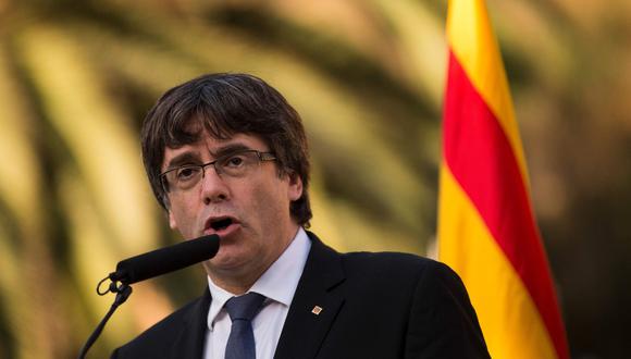 Carles Puigdemont , presidente de Cataluña. (AFP).