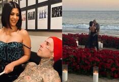 Kourtney Kardashian y Travis Barker se comprometieron en romántica ceremonia frente al mar 