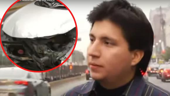 Conductor en aparente estado de ebriedad provocó accidente de tránsito en Cercado de Lima. (Foto: TV Perú Noticias)